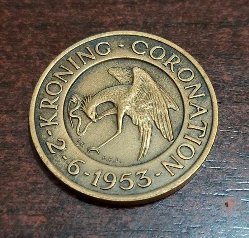 1953 Bronze Medallion Coronation of Queen Elizabeth 2nd