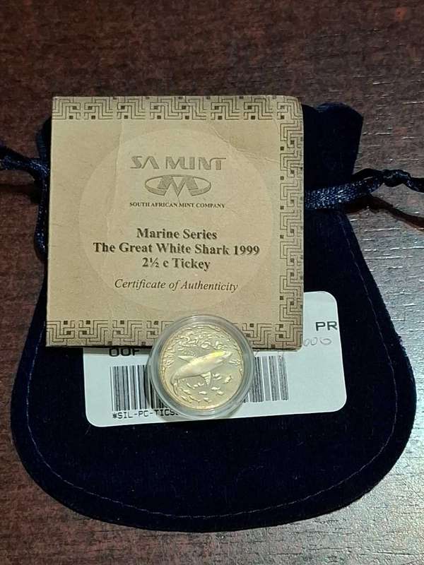1999 Marine Series The Great White Shark 1999 2 1/2 c Tickey
