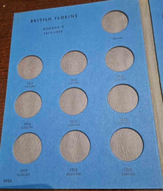 Incomplete Great britain Florin set