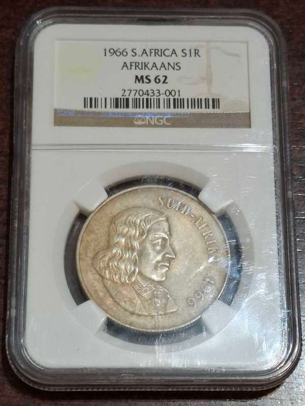 1966 S.Africa Silver R1 Afrkaans