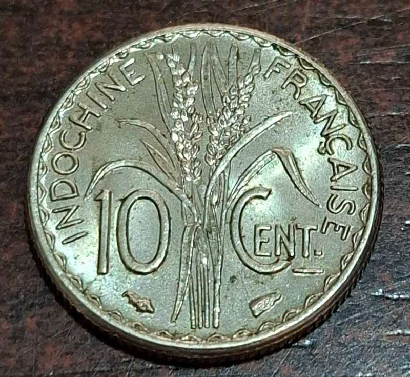 1940 10 Cent coin from French Indochin