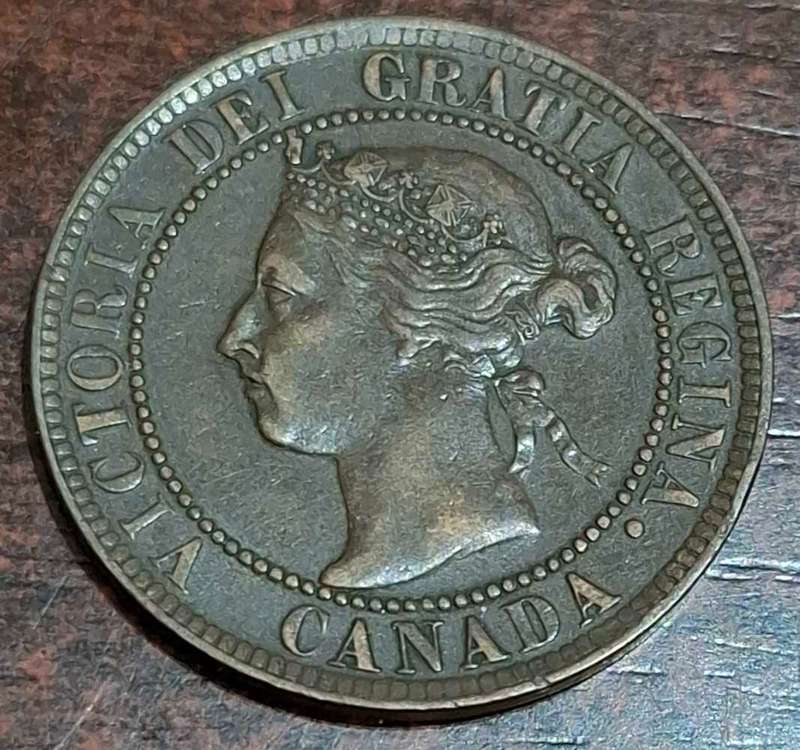 1895 Canadian one cent coin