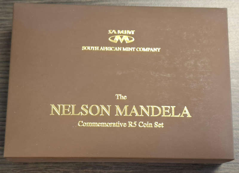 Nelson Mandela Commemorative R5 Coin Set SA Munt