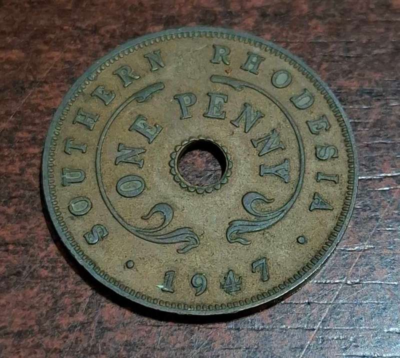 1947 Southern Rhodesia one penny coin