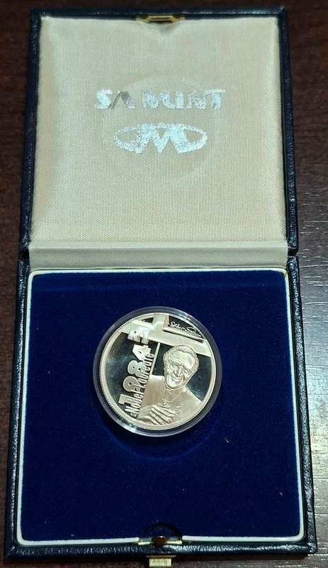 2006 Desmond Tutu Silver Proof Official R1 South Africa Coin in Original Sa Mint Box