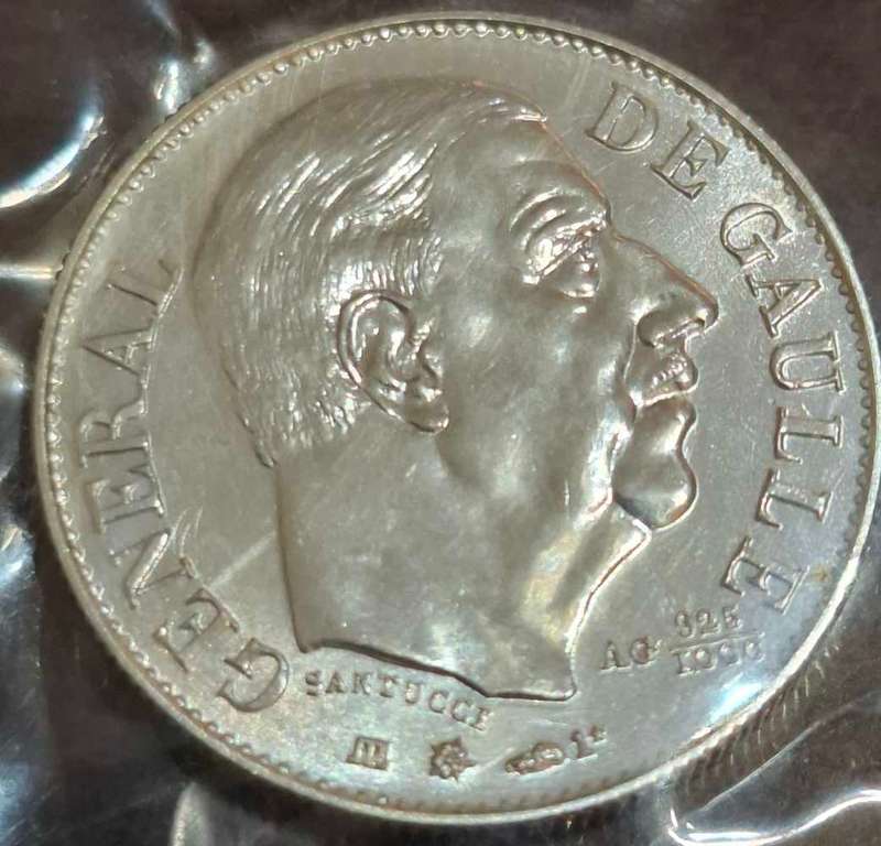 1980 France Charles De Gaulle commemorative coin