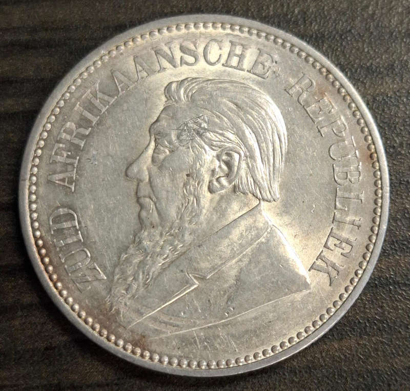 1897 South African 2½ Shillings coin, also known as a Half Crown