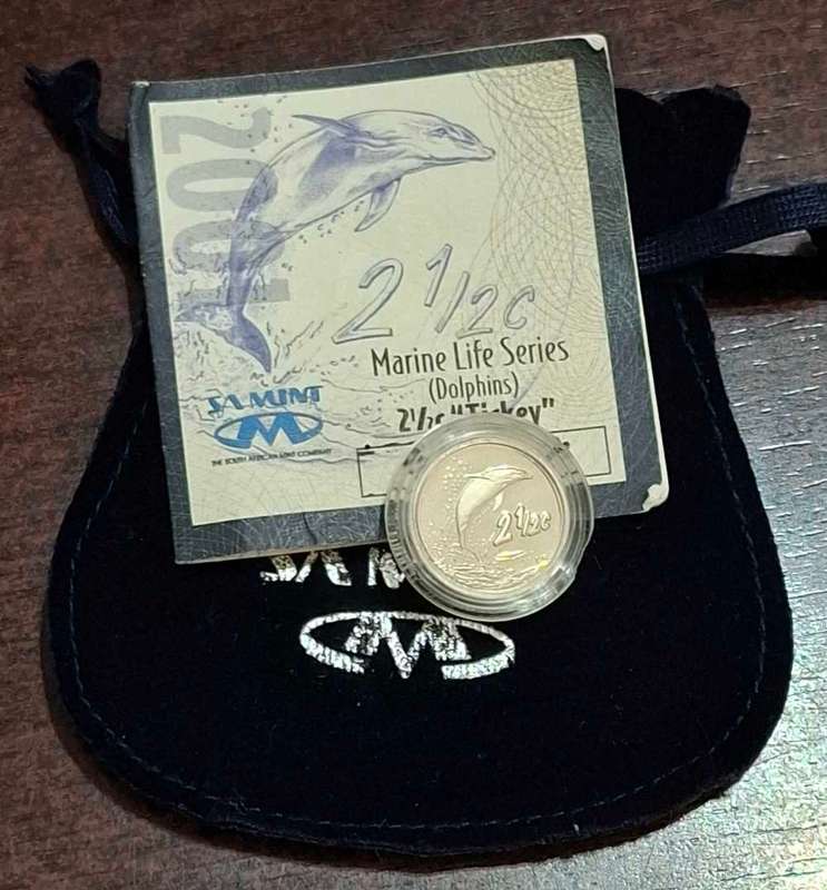 2001 Marine Life Series Dolphins 2 1/2 c Tickey