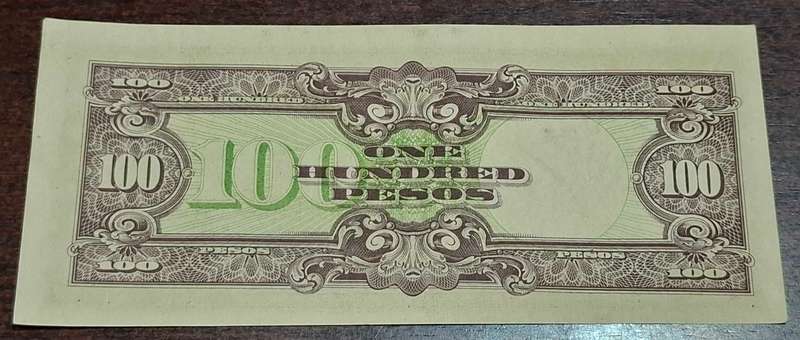 1944 Japanese Government-issued 100 Pesos banknote