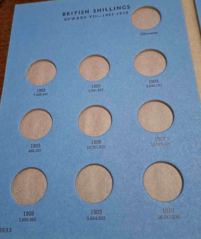 Incomplete Great britain shillings set