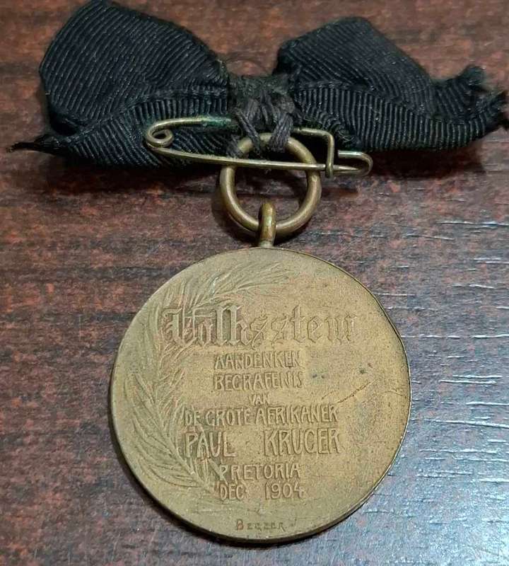 1904 Volkstem Funeral Medal of Paul Kruger