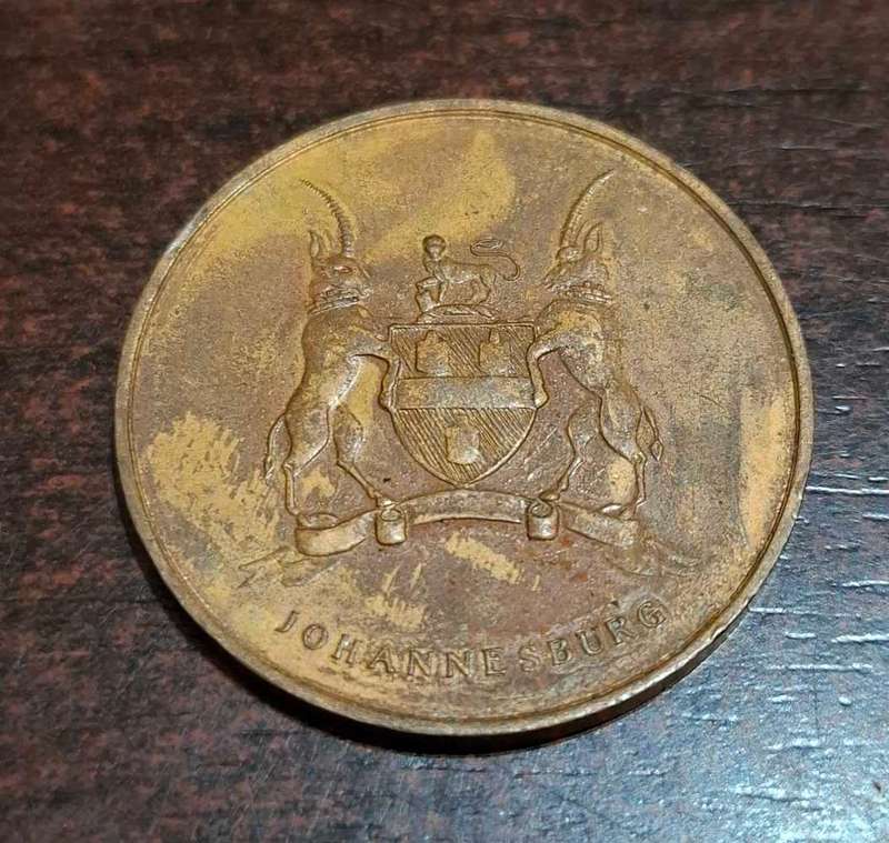 1966 South Africa 5 year Republic - Johannesburg medallion