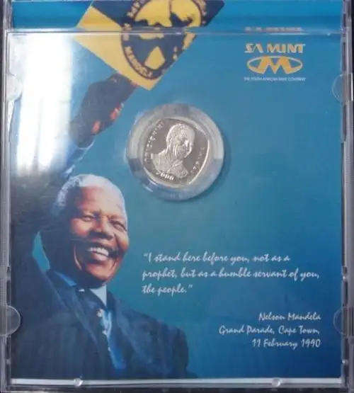 2000 MANDELA R5 IN CD CASE AS ISSUED FROM SA MINT