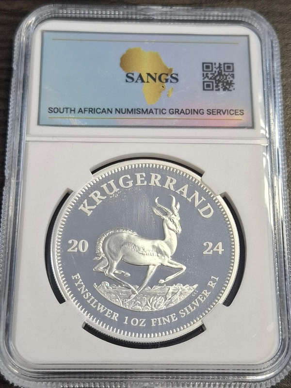 2024 South Africa Silver Krugerrand Fine Silver Graded PF69