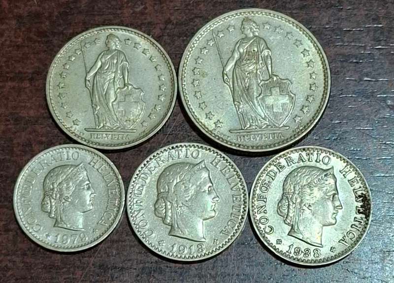 Swiss Franc coins