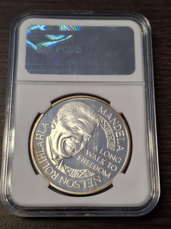 Nelson Mandela and De Klerk Nobel Peace Laureates series silver medallion