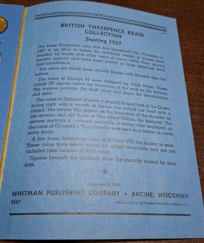 Great britain three-pence brass incomplete collection
