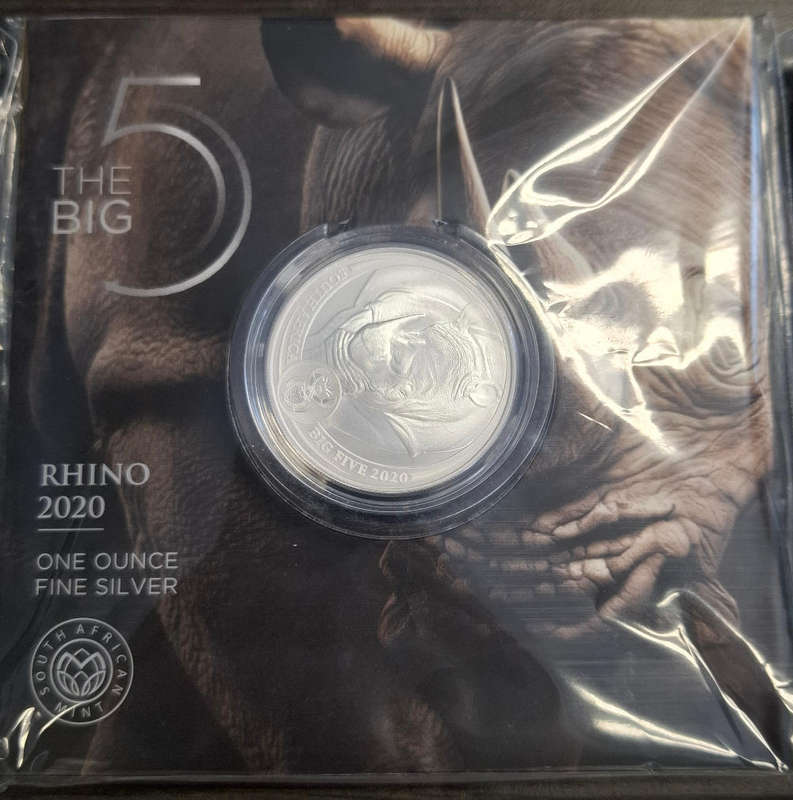 Big Five Series 1 Complete 5 X 1oz Silver coins Elephant, Lion, Leopard, Rhino and Buffalo