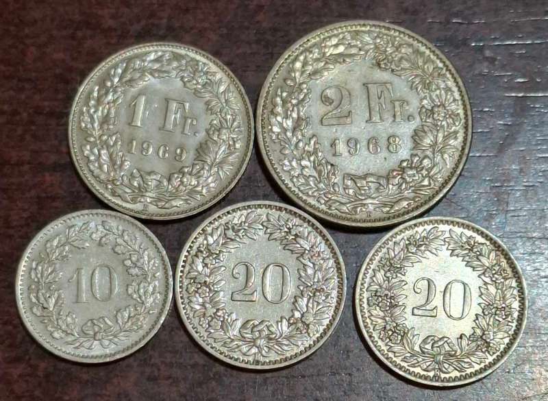 Swiss Franc coins