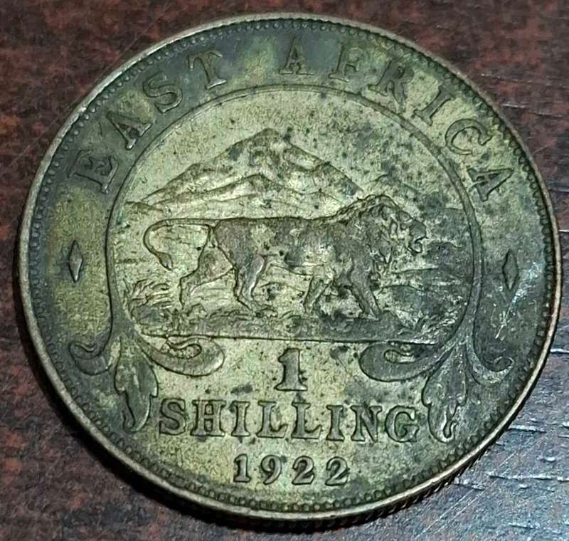 1922 East African Shilling coin