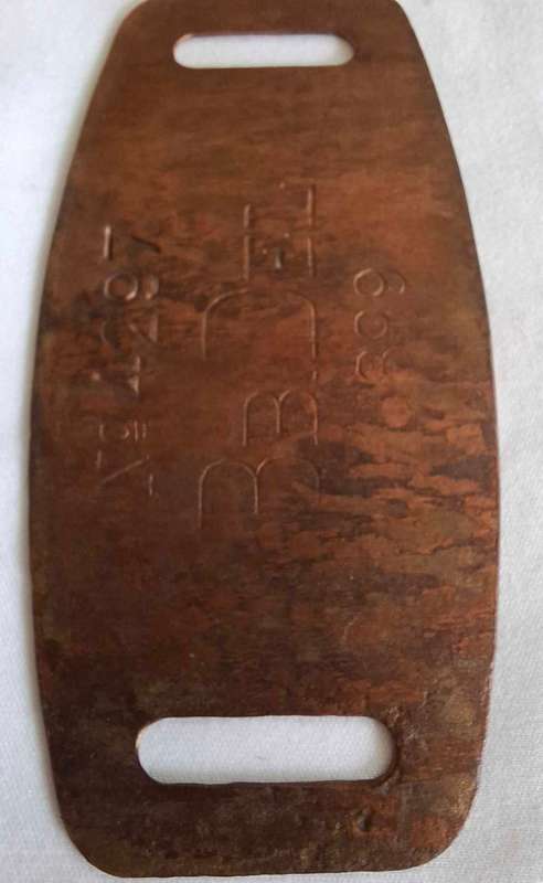 1899 TRANSVAAL Gold Miner Brass Plate