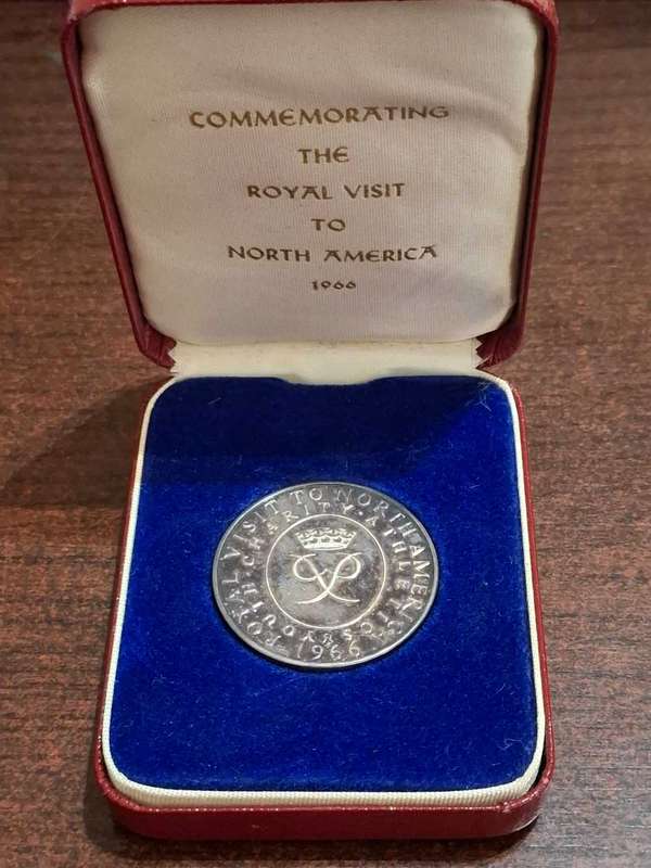 Great Britain 1966 Prince Philip Duke Edinburgh Visit America Silver Medal