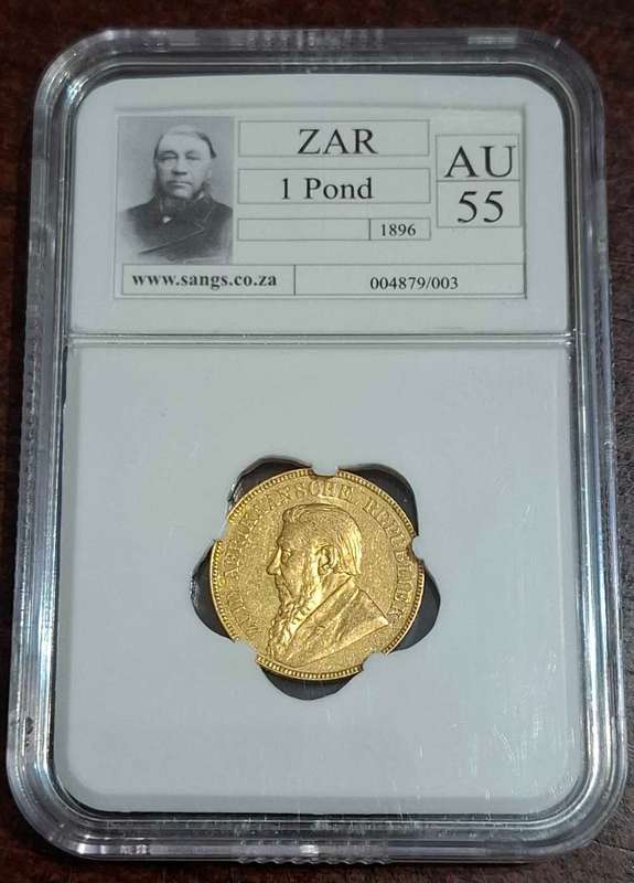 1896 ZAR 1 Pond Sangs AU55