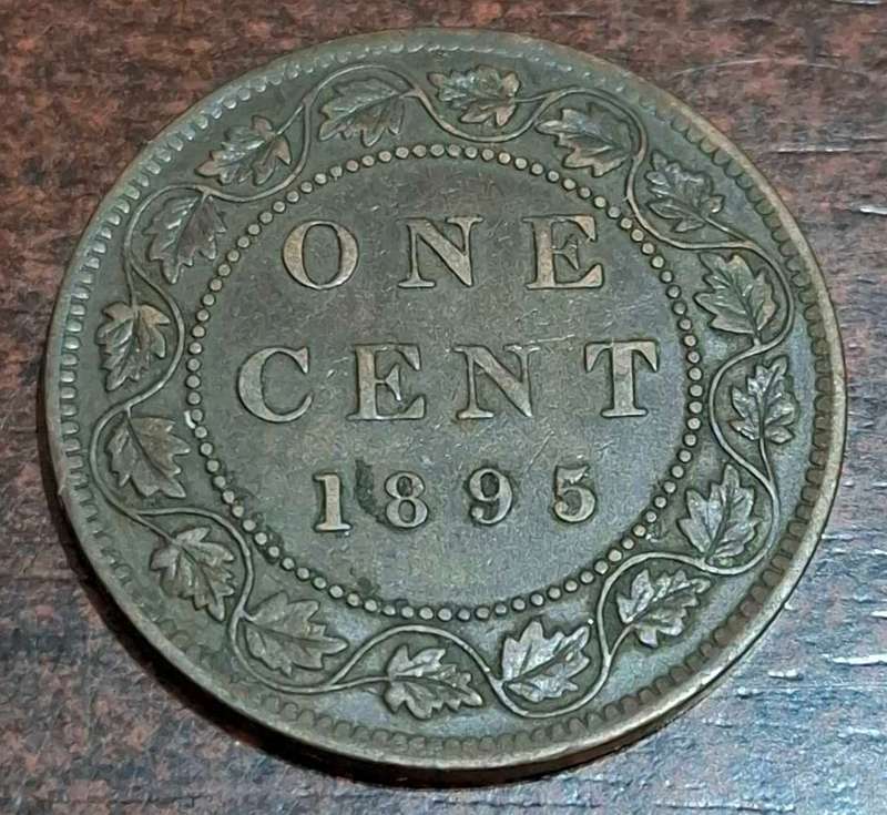 1895 Canadian one cent coin