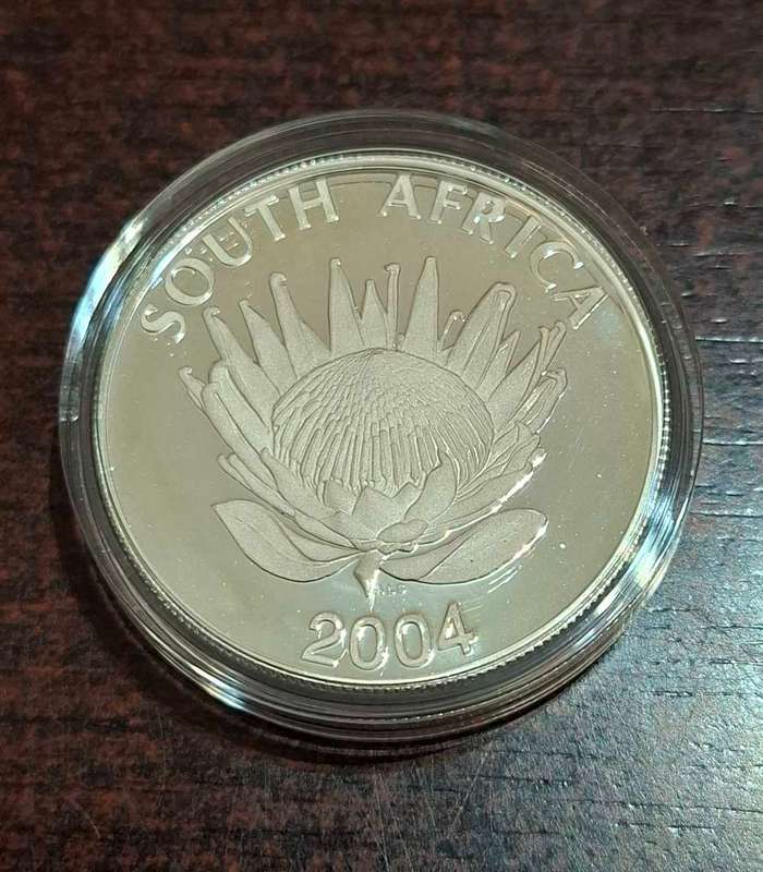 2004 Silver 1R Protea Series Ten Year Anniversary Of A Democratic South Africa