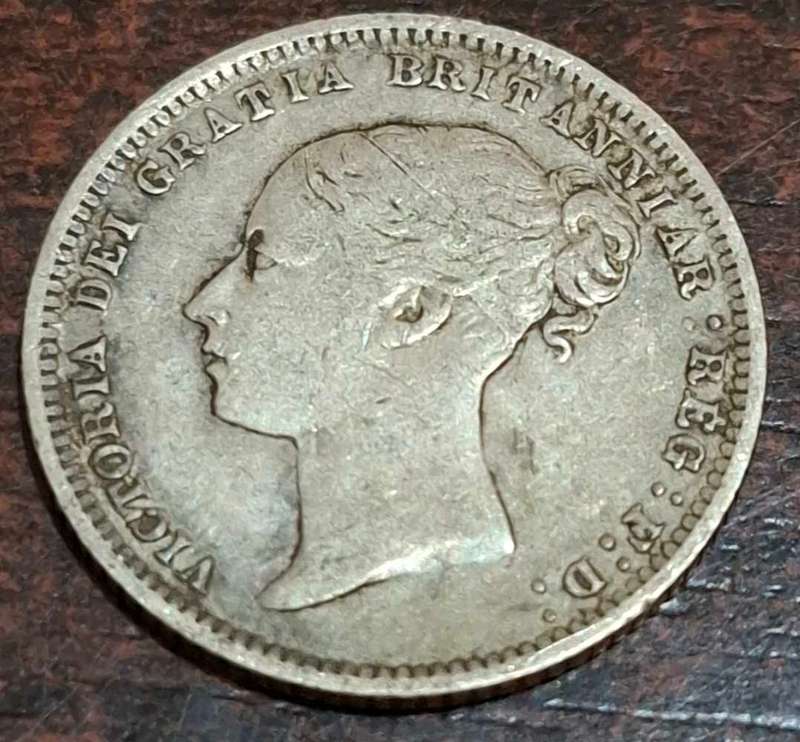 1872 Queen Victoria Sixpence coin from the United Kingdom