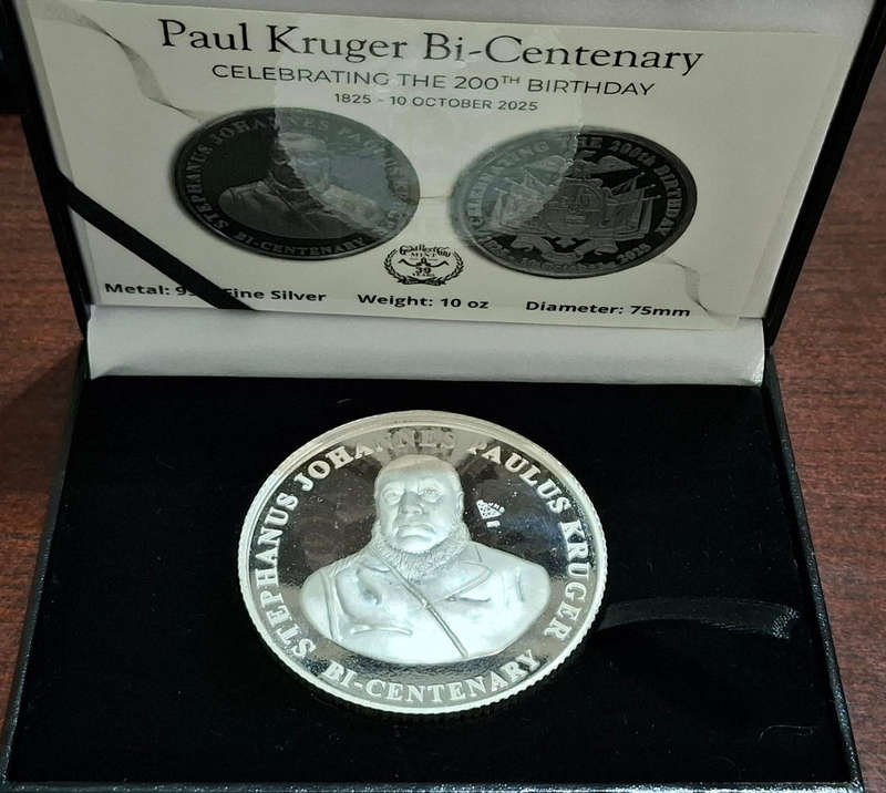 Paul Kruger 200th birthday celebration 10oz fine silver