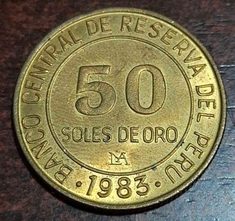 1983 50 Soles de Oro coin from Peru