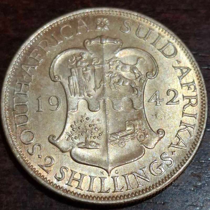 1942 South African two shillings