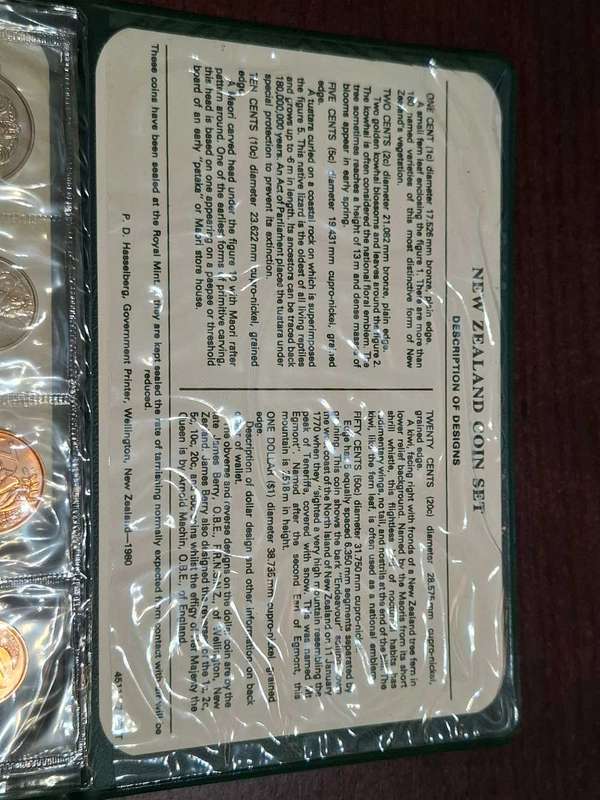 New Zealand Coin Set 1980