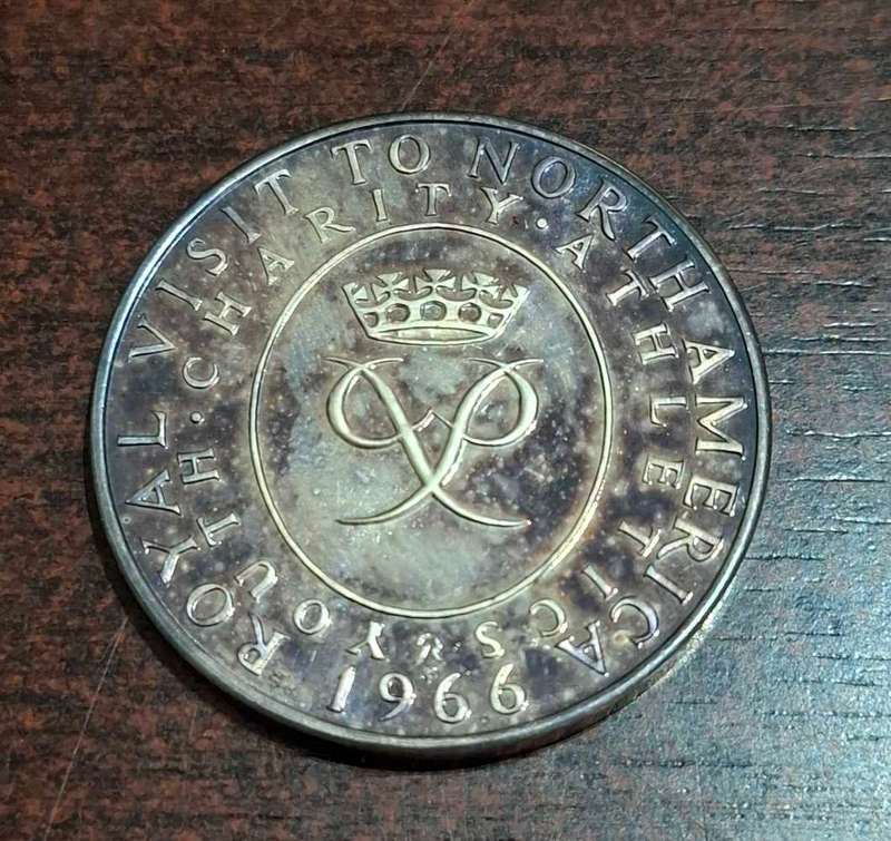 Great Britain 1966 Prince Philip Duke Edinburgh Visit America Silver Medal