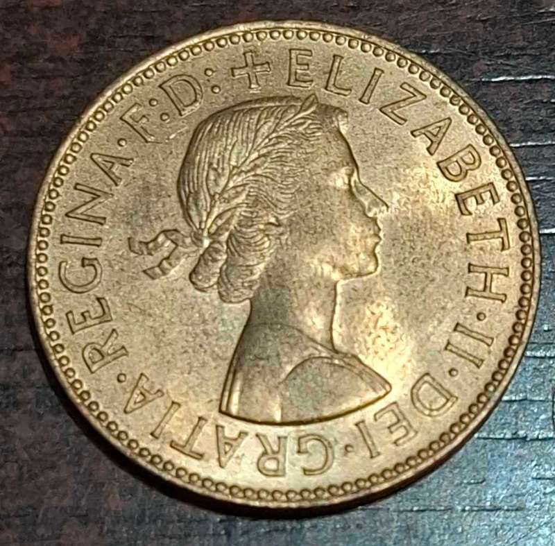 1958 Great Britain Half Penny coin