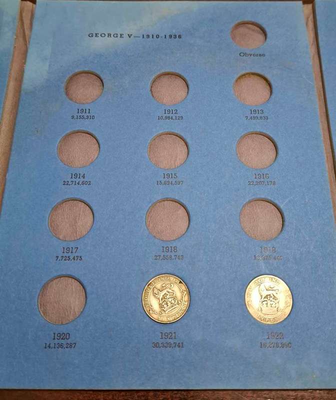 Incomplete Great britain sixpence set