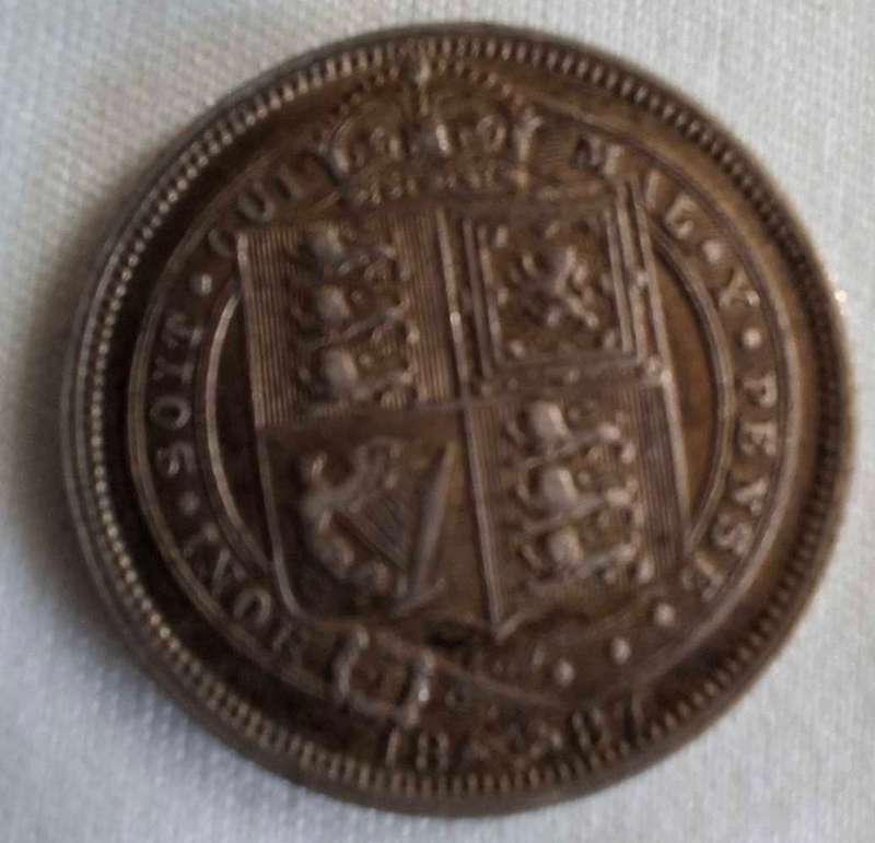 1887 GREAT BRITAIN sixpence