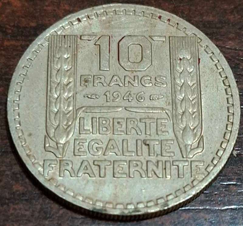 1946 French 10 Francs coin
