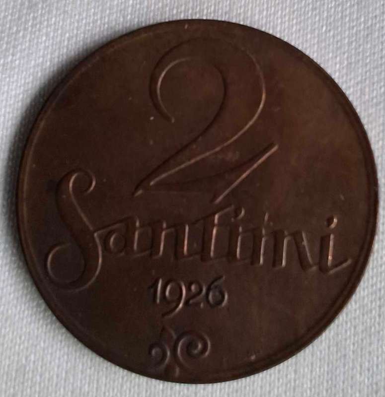 1926 LATVIA 2 Santimi