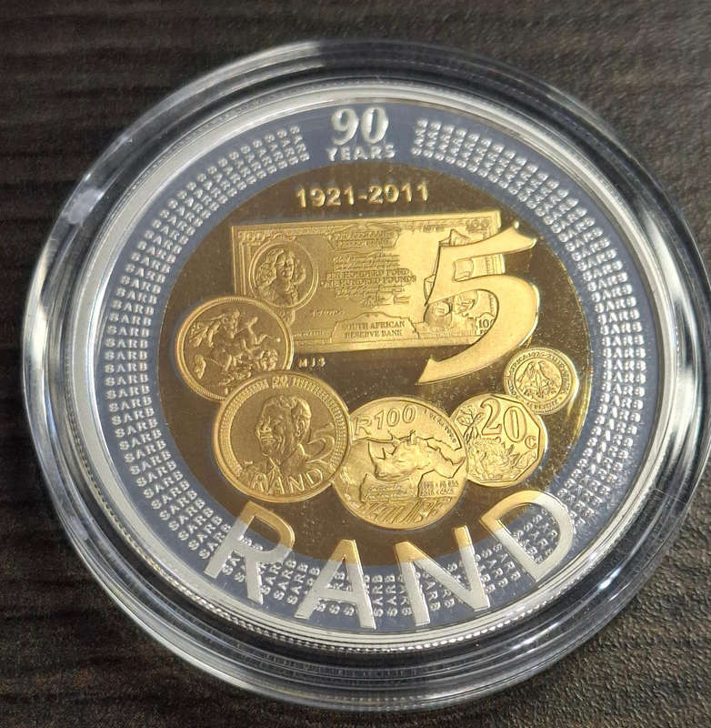 90th anniversary sa reserve bank bi color R5