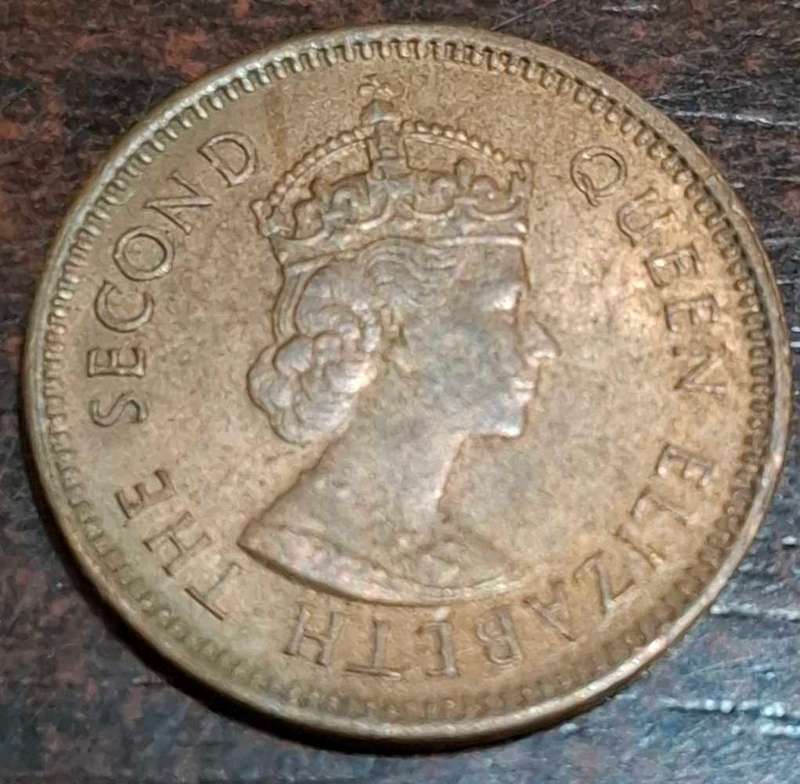 1969 1 Cent coin from Mauritius