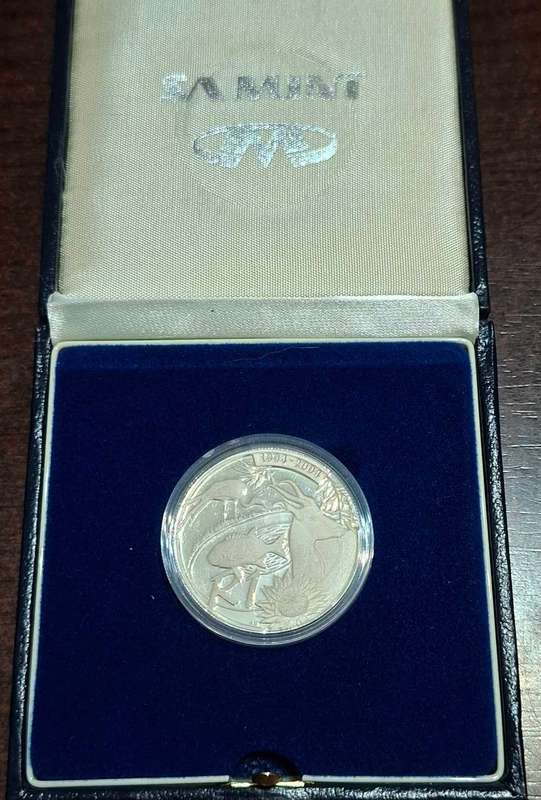 2004 Silver R1 Protea Proof Democracy In Original Sa Mint Box