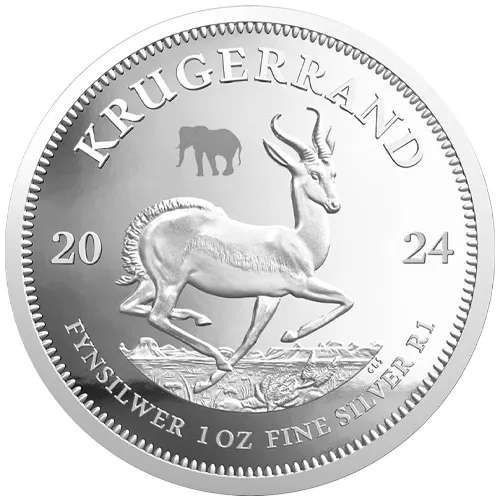 Big Five 2024 Silver One Ounce Elephant and Silver KrugerrandSeries 3