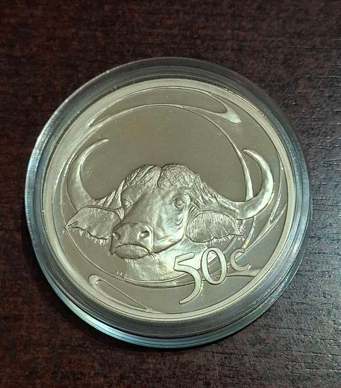2001 Wildlife Series African Buffalo 50c 2 Oz