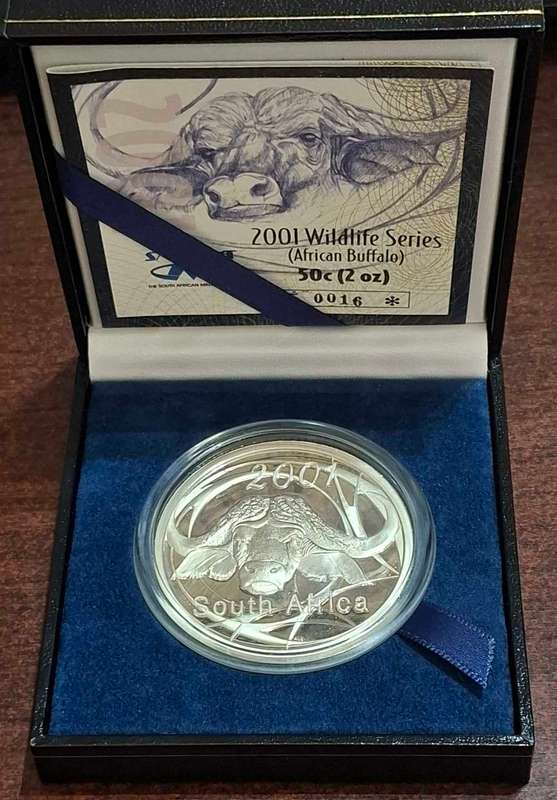 2001 Wildlife Series African Buffalo 50c 2 Oz