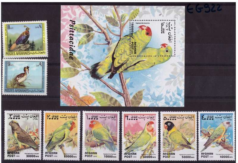 Afghanistan - Selection of Birds - MNH