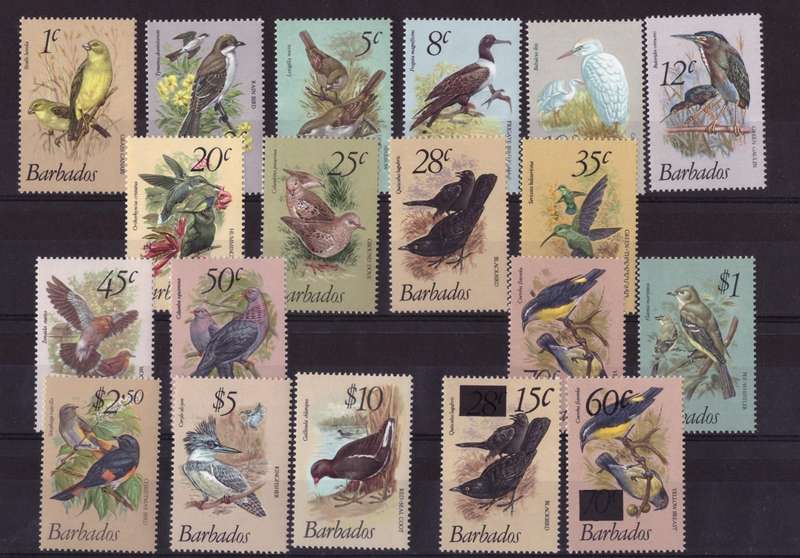 1979 Barbados Birds Set with surcharge included -UMM