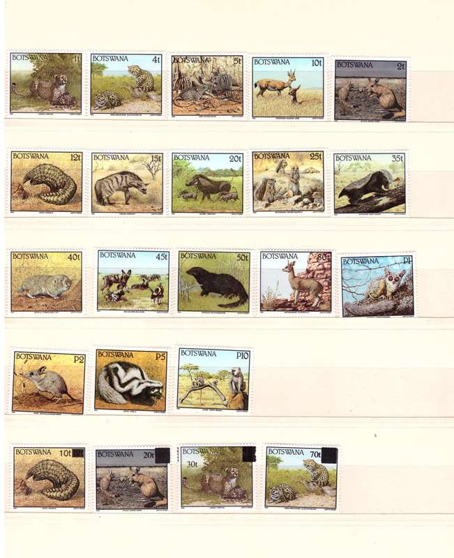 Botswana - 1992 - Animal Definitive - UMM set with surcharge