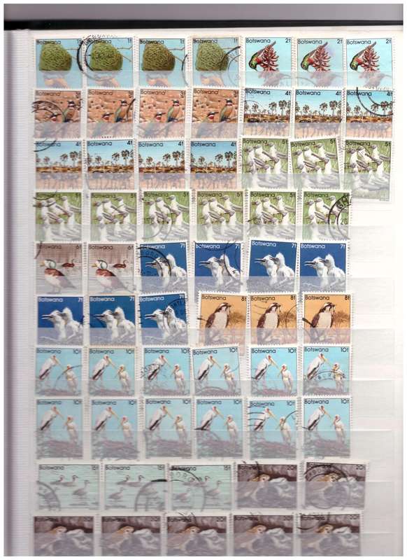 Botswana Selection x 6 pages. Mostly used but incl UMM